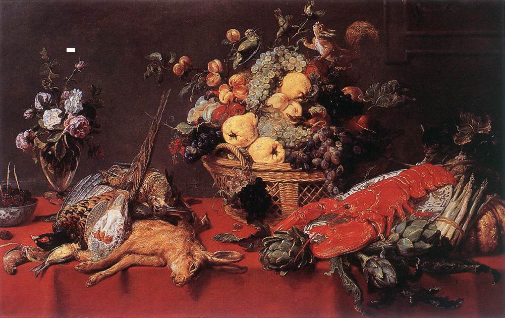 Still-life with a Basket of Fruit w r